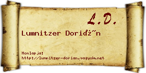 Lumnitzer Dorián névjegykártya